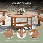 WestinTrends Malibu Low Outdoor HDPE Round Patio Coffee Table - Image 8