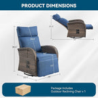 Zero Gravity Patio Swivel Rocking Recliner Chair - Image 2