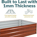 Sunnydaze 11.75" H Raised Metal Garden Bed - Image 2