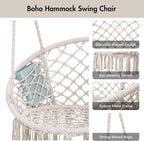 ANOW Macrame Hammock Chair - Image 3