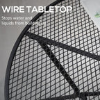 Outsunny 35" Round Outdoor Patio Bistro Dining Table, French Cafe Style - Image 4