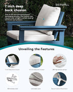 SERWALL HDPE Patio Sofa Set, 4-piece Sectional Outdoor Furniture Set, All - Image 5