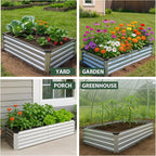 2 Pack 8x2x1FT Galvanized Metal Raised Garden Bed Kit - Image 5