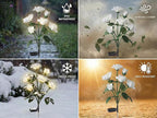 Solar Garden Rose Lights by FANCYPOP, 2 Pack Most Realistic 12 LED Flower Stake - Image 7
