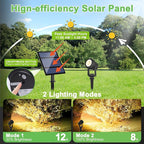 Solar Spotlights Outdoor Waterproof, Warm White Landscape Spotlights, - Image 3