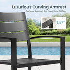 PHI VILLA 5 Pieces Outdoor Patio Dining Set - Image 4