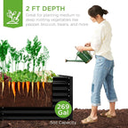 Best Choice Products 6x3x2ft Outdoor Metal Raised Garden Bed, Deep Root Box - Image 3