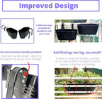 LaLaGreen Rail Planter Outdoor Plants Black Metal Iron Hanging Flower Pots Deck - Image 9
