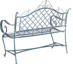 Safavieh PAT5017C Outdoor Collection Abner Antique Blue Wrought Iron 46-inch - Image 6