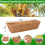 Riare 4 Pack 24 Inch Rectangle Coconut Liners - Image 2