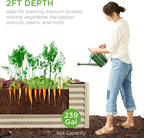 Best Choice Products 8x2x2ft Outdoor Metal Raised Garden Bed, Rectangular Deep - Image 2