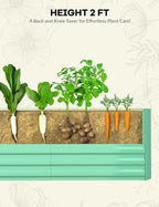 GarveeLife 8x4x2 ft Galvanized Raised Garden Bed, Rust-Resistant Raised Garden - Image 5