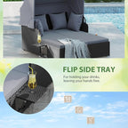 ORALNER Outdoor Daybed, 2-Person Wicker Patio Sofa - Image 4