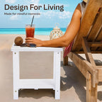 Outdoor Side Table, 2-Tier Acacia Wood End Table - Image 7
