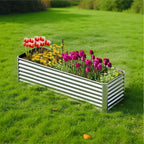 8X2X2ft Galvanized Raised Garden Bed, Outdoor Planter Box Metal Patio Kit - Image 6