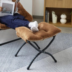 15" Folding Ottoman, Foldable Footrest Stool, Portable Small Foot Stool - Image 9