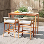 HAPPYGRILL Acacia Wood Outdoor Bar Table 55 Inch, Rectangular Pub Table - Image 4