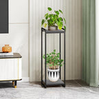 2-Tier Plant Stand Indoor, Oak Grey - Image 4