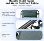 Nazhura Set of 2 Relaxing Recliners Patio Chairs Adjustable Steel Mesh Zero - Image 5