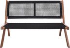 SAFAVIEH Outdoor Collection Kobina Natural Acacia Wood/Black Rope Foldable Bench by SAFAVIEH