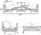 Merax 5-Piece Outdoor Sectional Sofa Set, All-Weather PE Wicker Patio Furniture - Image 6