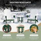 WestinTrends Dylan Adirondack Round Outdoor Side Table, Dark Green - Image 5