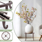 Plant Stand Indoor 5 Pack Brown Metal Plant Stands Outdoor Heavy Duty Flower - Image 3