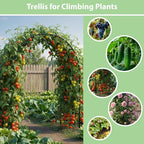 RUBFAC 94" Metal Garden Arch Trellis - Image 4