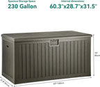 YITAHOME XXL 230 Gallon Large Deck Box, Outdoor Storage - Image 7
