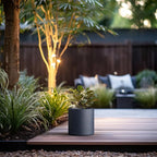 Kante 9.8" Dia Round Concrete Planter, Modern Style Large Cylindrical Plant Pot - Image 4