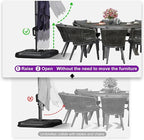 PURPLE LEAF 11.5' X 11.5' Telescopic Patio Umbrella Outdoor Cantilever Umbrella - Image 5
