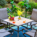 PHI VILLA Patio Dining Table for Outside, Premium PVC Table Top - Image 3
