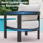Outdoor Furniture Set, Metal Modern Outside Furniture - Image 5