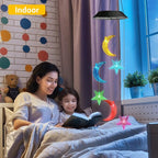 Toodour Solar Wind Chimes, Color Changing Wind Chimes Moon and Star, LED - Image 2