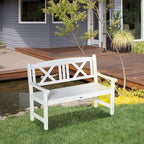 Outsunny 2-Seater Wooden Garden Bench, 4FT Outdoor Patio Loveseat - Image 7