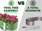 9-in-1 Galvanized Steel Raised Garden Bed // 8×2×1.5 ft Modular Planter - Image 6