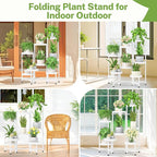 iDavosic.ly 8 Tier Folding Plant Stand Indoor Outdoor - Image 6