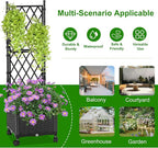 Planter with Trellis Raised Garden Beds, Trellis Planter Box Outdoor - Image 3