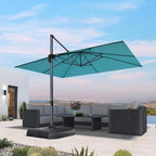 PURPLE LEAF 10' X 13' Patio Umbrella Outdoor Cantilever Rectangle Umbrella - Image 2