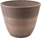 PSW Pot Collection FM40TP 16-inch Plastic/Stone/Wood Composite Large Ribbed by PSW