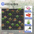 72 Pockets Hanging Planter Bags, Hanging Vertical Wall Mounted Plant Planting - Image 5
