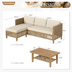 Sophia & William Outdoor Rattan Sofa Set - Image 8
