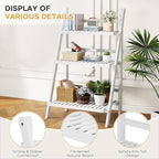 Bamboo Bookshelf 3-Tier Ladder Shelf, 39.4” Freestanding Open Bookcase Book - Image 6