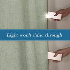 H.VERSAILTEX Linen Blackout Curtains Durable Thick Textured Linen Look 100% - Image 3
