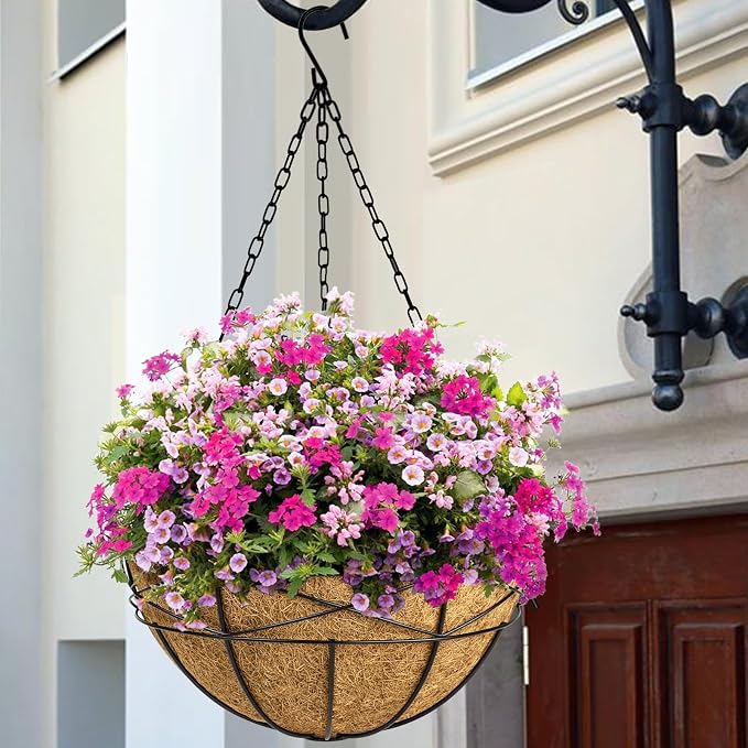 2 Pack 16 Inch Hanging Planters - Image 5