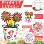 Funnymoom 48 Set Paintable Flower Pot Craft Kit DIY Spring Pots Craft - Image 4