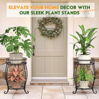 TOSKING 2 Tier Metal Plant Stand Indoor Outdoor, Rustproof Stable Plant Stands - Image 9