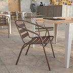 Flash Furniture Lila Bronze Metal Restaurant Stack Chair - Image 5