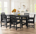 SERWALL Patio Dining Table Sets 5-Piece, Outdoor HDPE Dining Furniture Set - Image 7