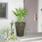 Outsunny Tall Planter for Outdoor Plants Set of 3, 28 Inch Taper Planter - Image 3